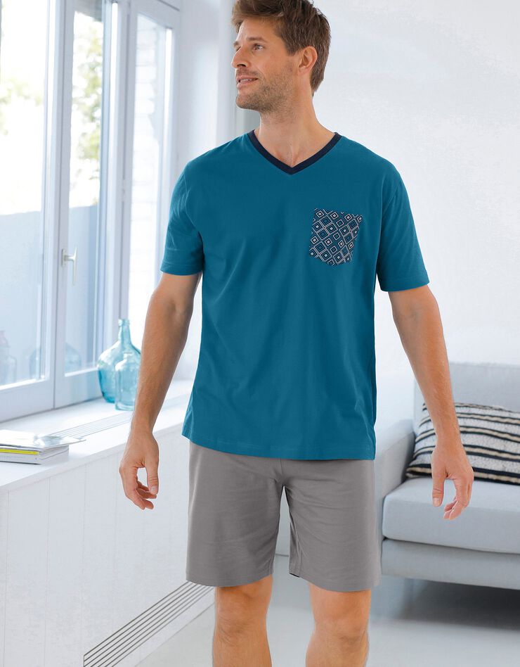 Short pyjama gris foncé (gris foncé) Short pyjama gris foncé (gris foncé)