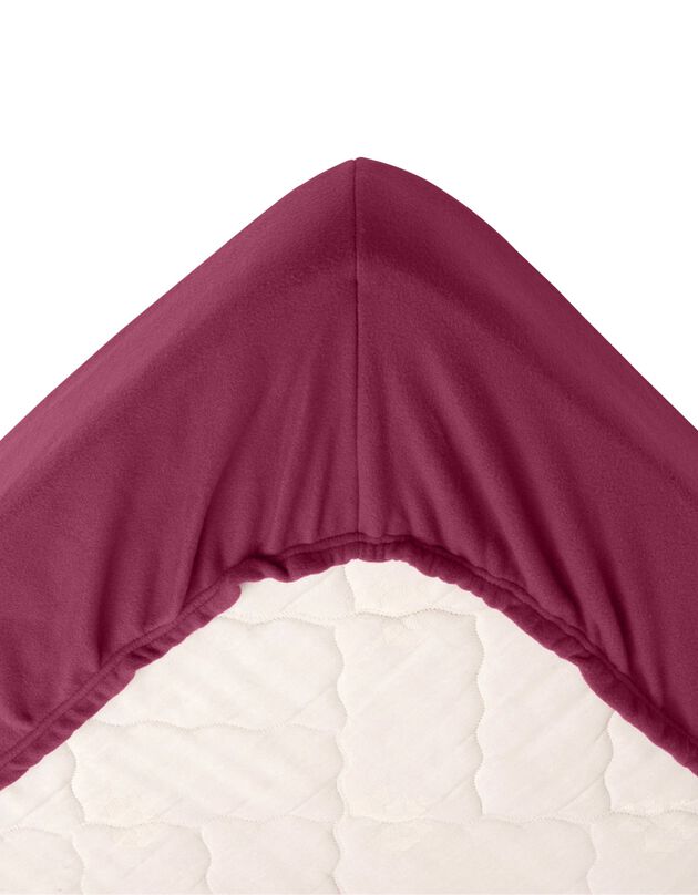Couverture polaire mi-housse (prune)