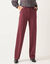 Pantalon droit, maille milano (bordeaux)