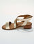 Sandales à brides croisées en cuir  (doré)