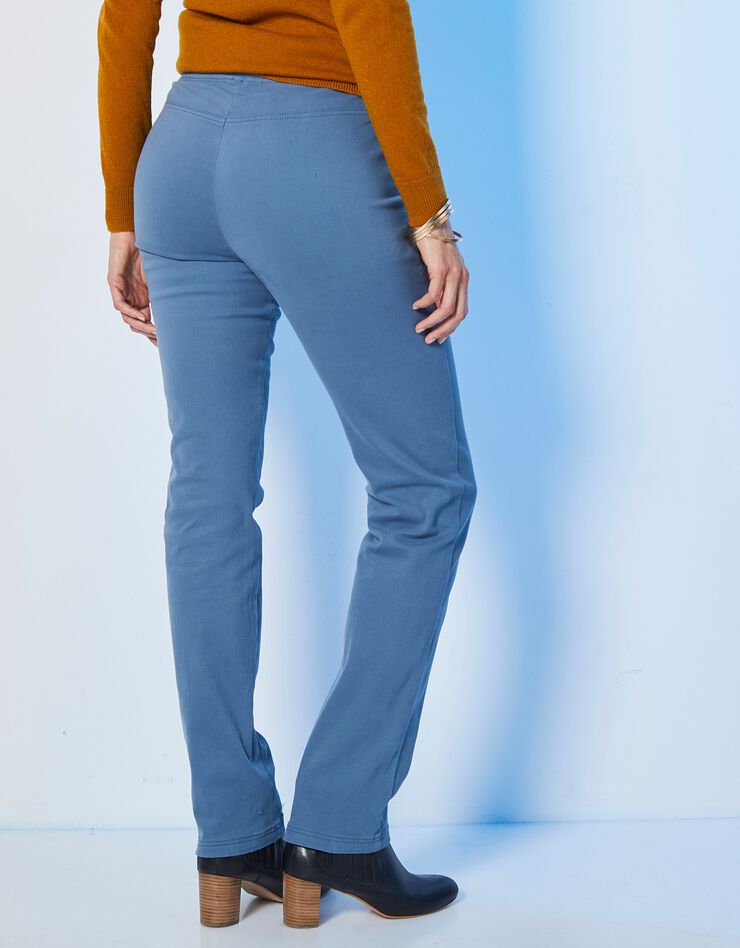 Pantalon sculptant effet ventre plat taille élastiquée (bleu grisé) Pantalon sculptant effet ventre plat taille élastiquée (bleu grisé)