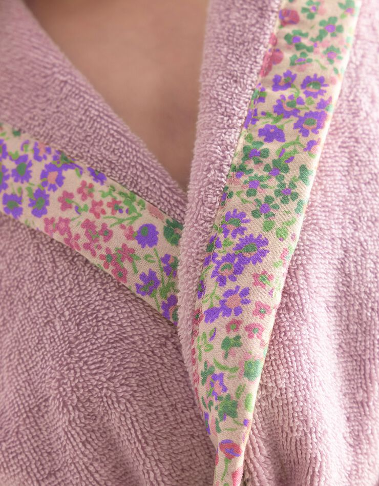Peignoir de bain enfant à capuche éponge coton - 380 g/m² (parme) Peignoir de bain enfant à capuche éponge coton - 380 g/m² (parme)