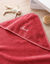 Cape de bain bébé personnalisable (framboise)