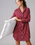 Chemise de nuit en pilou forme liquette imprimé coeur (cerise)