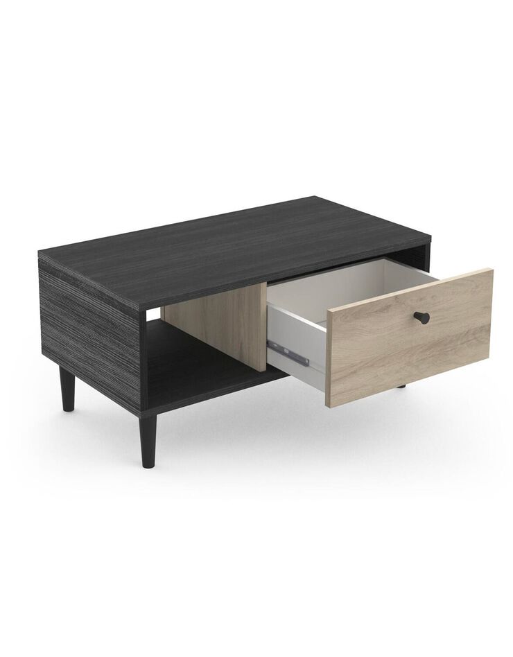 Table de chevet HAMFIELD 1 niche – 1 tiroir (noir)
