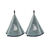 Essuie-mains éponge brodé chats - lot de 2 (gris)