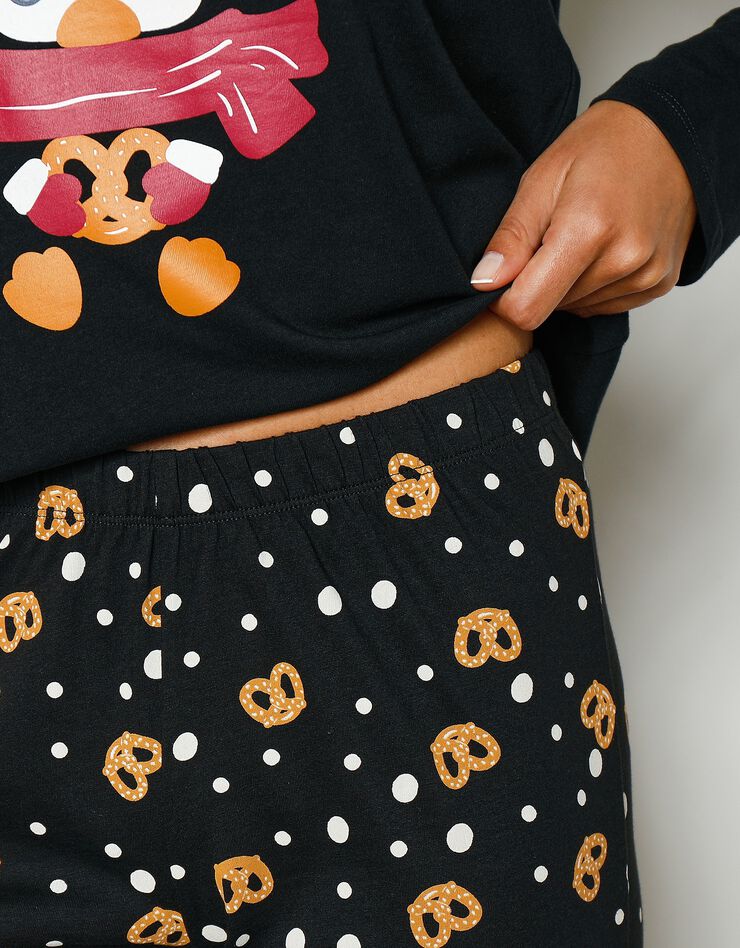 Pyjama imprimé "pingouin" avec pochon assorti offert (noir) Pyjama imprimé "pingouin" avec pochon assorti offert (noir)