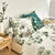 Linge de lit Danae en coton imprim&eacute; (vert d'eau)