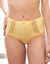 Culotte tulle et microfibre brodés forme maxi taille haute "Antioco" - lot de 2 (jaune)