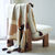 Plaid imprimé géométrique (taupe)