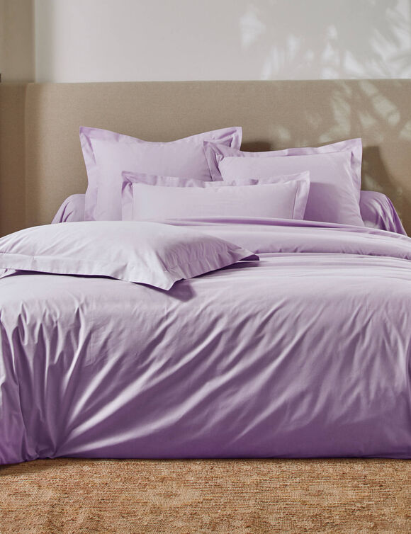 Linge de lit uni - coton bio** (violine)