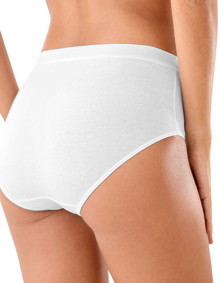 Culotte maxi brodée - lot de 4 (blanc) Culotte maxi brodée - lot de 4 (blanc)