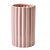 Vase strié céramique rose (rose)