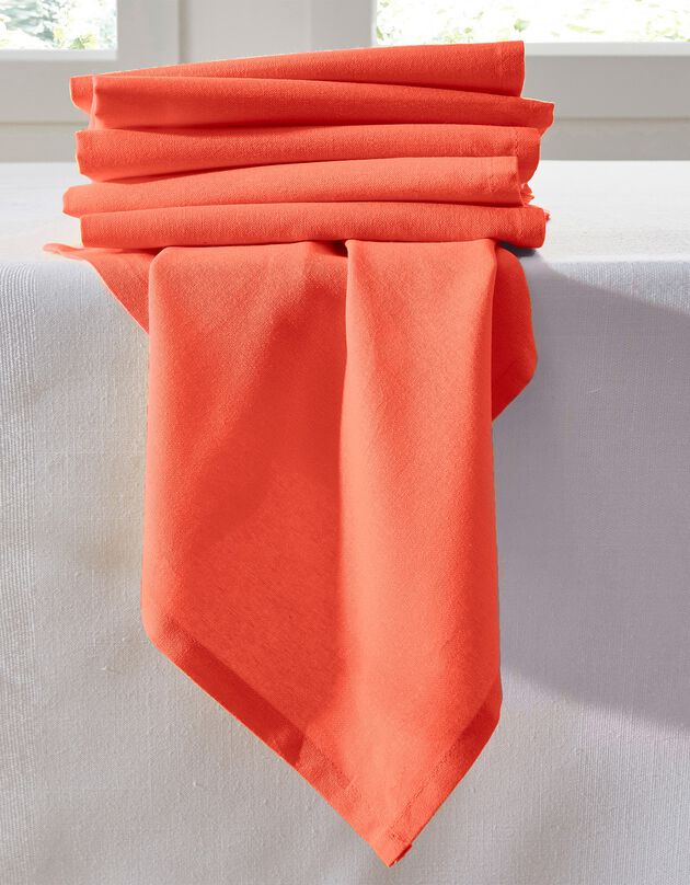 Serviette de table unie - lot de 6 (paprika)