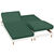 Drap-housse uni sommier articulé flanelle bonnets 26 cm (vert sapin)