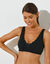 Soutien-gorge forme croisée coton stretch - sans armatures (noir)