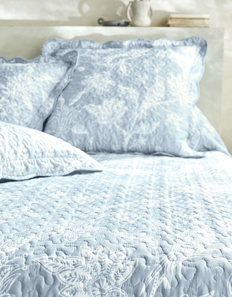 Couvre-lit matelassé microfibre réversible motifs perse (gris) Couvre-lit matelassé microfibre réversible motifs perse (gris)
