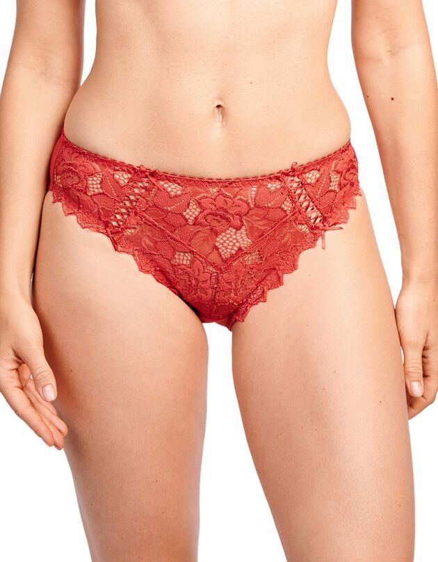Slip dentelle unie Arum (rouge) Slip dentelle unie Arum (rouge)