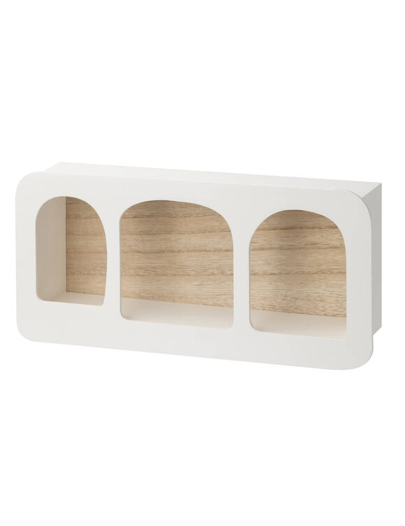 &Eacute;tag&egrave;re murale en bois forme arche (blanc)