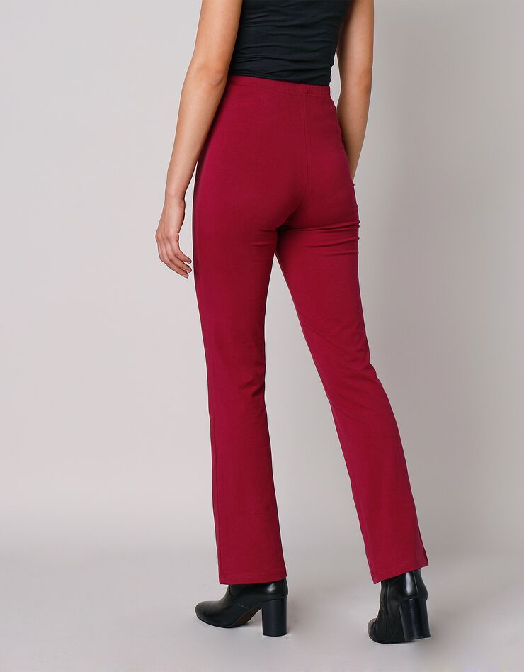 Legging bootcut uni, taille élastiquée (cerise foncé) Legging bootcut uni, taille élastiquée (cerise foncé)