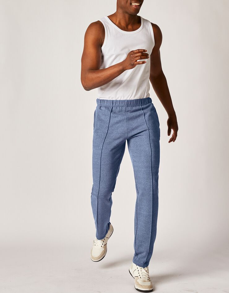 Pantalon loisirs molleton, bas droits (bleu jean) Pantalon loisirs molleton, bas droits (bleu jean)