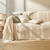 Plaid jeté multicolore coton tissage artisanal (sable)