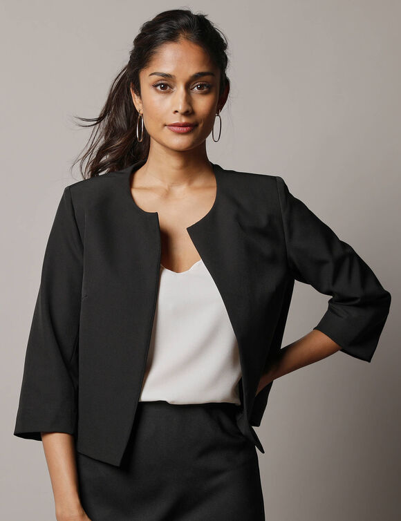 Veste bol&eacute;ro manches 3/4  (noir)