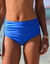 Bas de maillot de bain sculptant taille haute uni Solaro (bleu)