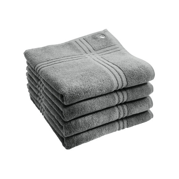 Carré éponge absorbant - lot de 4 (gris)