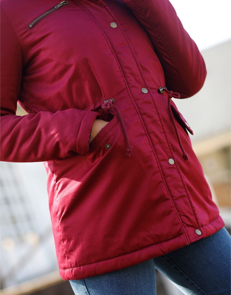Parka déperlante doublée maille polaire (prune) Parka déperlante doublée maille polaire (prune)