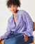 Chemise voile uni, surimpression argentée (iris)