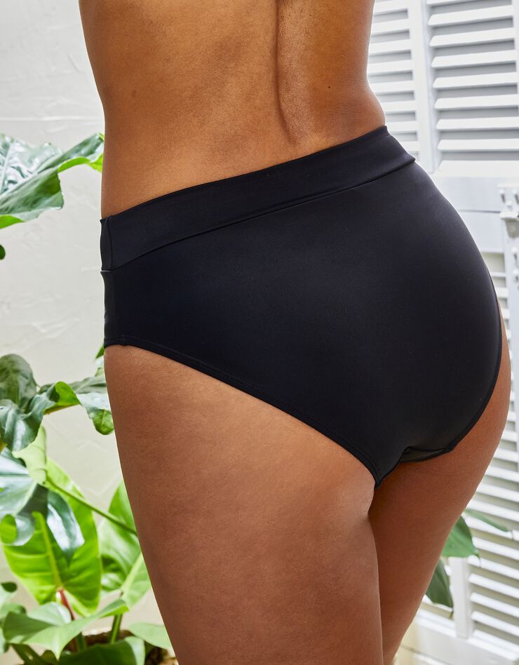 Culotte de bain maxi taille haute Solaro, ventre plat (noir)