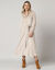 Robe-chemise longue en velours, manches longues (sable)