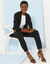 Pantalon cargo, maille milano (noir)