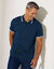 Polo uni maille piquée manches courtes (marine)