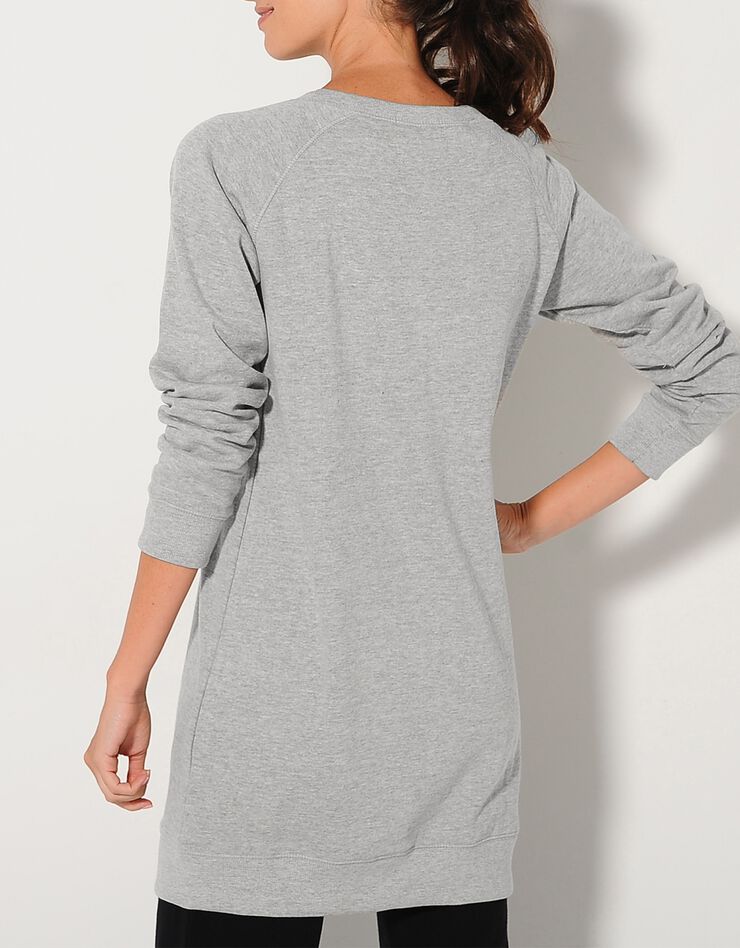 Sweat long molleton (gris chiné) Sweat long molleton (gris chiné)