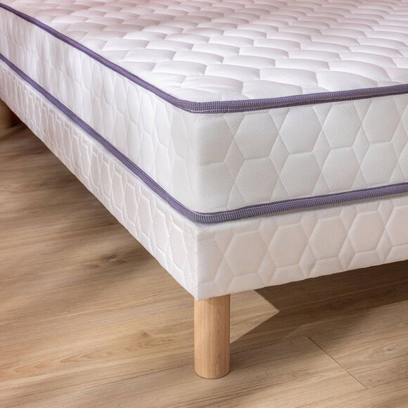 Matelas 520 ressorts ensachés Mérinos confort ferme H21 cm (blanc)