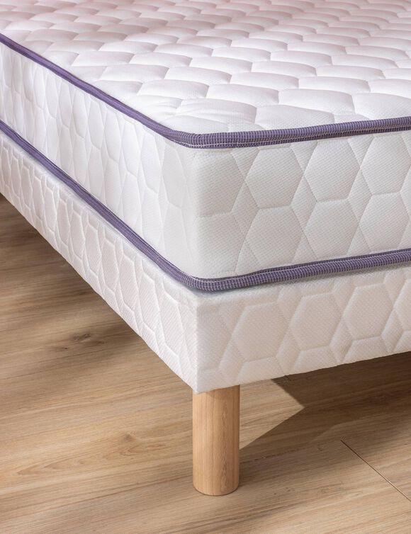 Matelas 520 ressorts ensachés Mérinos confort ferme H21 cm (blanc)