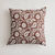 Housse de coussin imprim&eacute; indien - lot de 2 (chocolat)