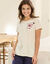 Tee-shirt pyjama manches courtes (écru)