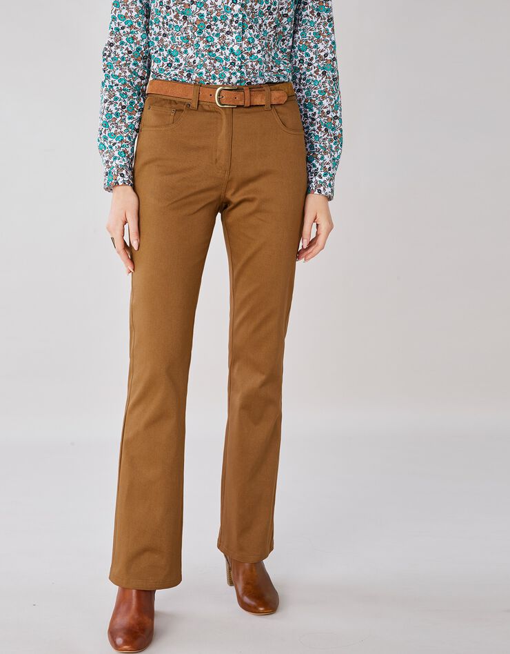 Pantalon bootcut 5 poches (noisette) Pantalon bootcut 5 poches (noisette)