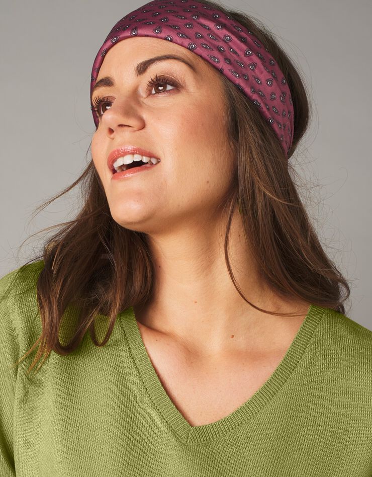 Pull col V toucher cachemire (vert mousse) Pull col V toucher cachemire (vert mousse)