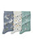 Chaussettes imprim&eacute;es - lot de 3 paires (bleu / vert)