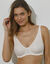 Soutien-gorge forme minimiseur en maille effet tatoo - avec armatures (ivoire)