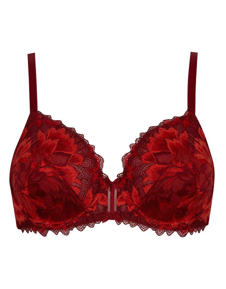 Soutien-gorge demi-coques Dentellissime avec armatures (rouge) Soutien-gorge demi-coques Dentellissime avec armatures (rouge)