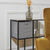 Cube de rangement pliable, velours (gris)