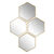 Miroir hexagonal multiple  (doré)