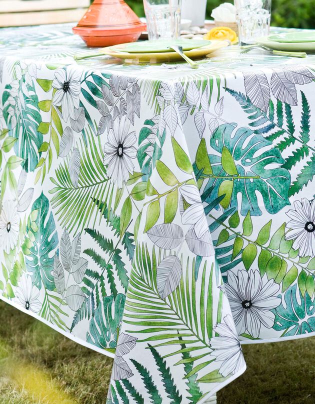 Nappe toile cirée imprimé Tropical (vert)