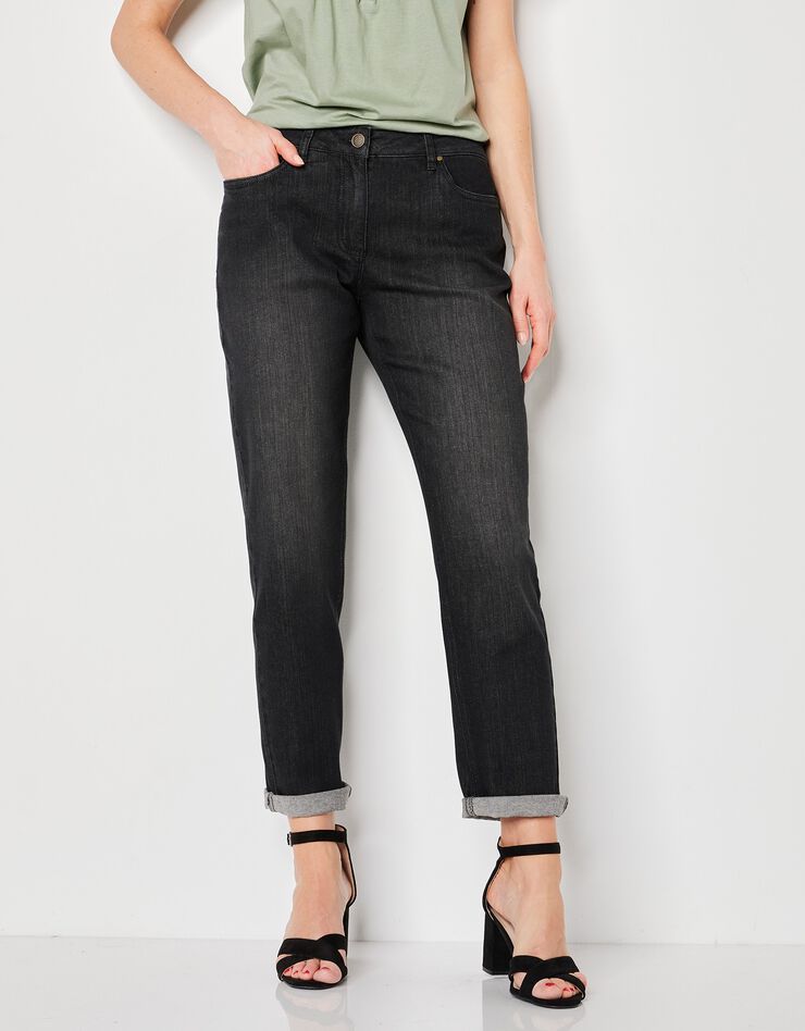 Jean stretch coupe mom (noir) Jean stretch coupe mom (noir)