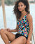 Maillot de bain 1 pièce de bain imprimé Boruca- effet tankini (noir / multicolore)